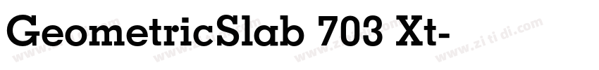 GeometricSlab 703 Xt字体转换